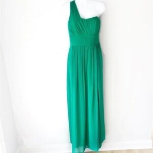 Laundry by Shelli Segal One Shoulder Long Floor Length Chiffon Dress Gown